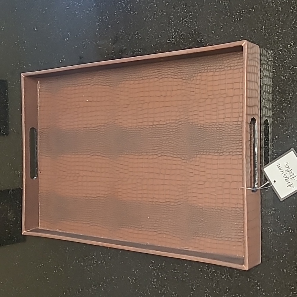 Decorative Alligator Leather Tray